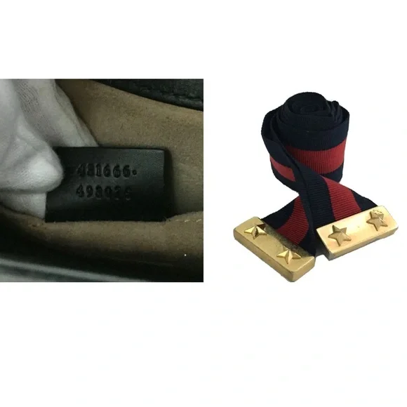 💃Authentic GUCCI Sylvie Mini Sherry Line Leather Chain Shoulder Bag Black - Picture 9 of 11